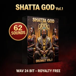 Shatta God Vol.1 drumkit 62 sounds WAV 24 bit royalty free