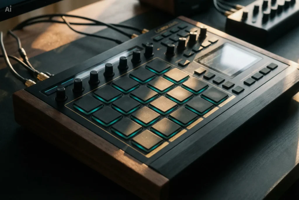 pad drumkit sur un bureau