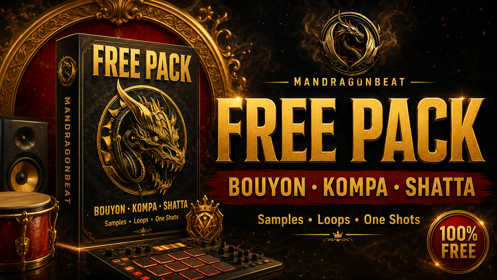Free Caribbean Drum Kit cover — Mandragonbeat